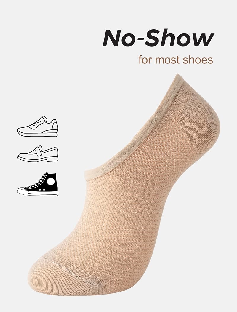 Soxbang 10 Pairs No Show Socks for Women - 4 White / 3 Black / 3 Nude - Athletic Lightweight Sneaker Ankle Socks
