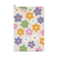 Guyperatic Cute Floral Golf Towel with Carabiner Clip 24"x16" Flower Ladies Golf Towels for Golf Bags Microfiber Waffle Golf Rag for Disc Balls Clubs Accessories for Women Men Girls