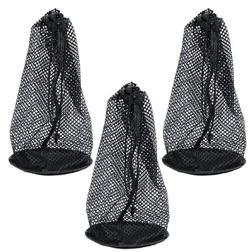 3Pcs Nylon Golf Ball Bag Drawstring Mesh Pouch Golf Ball, can Storage for 48-56 Golf Balls Bag Golf Accessory Outdoor Sports Supplies Set