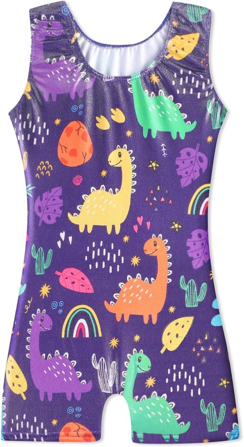 HOZIY Girls' Gymnastics Leotards - Sparkle Unicorn & Leopard Biketard Outfits for Toddlers & Kids