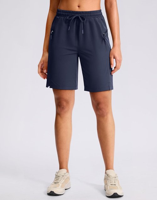 G Gradual Women's Hiking Shorts - Quick-Dry Lightweight Bermuda Cargo with 2 Zipper Pockets | Water-Resistant