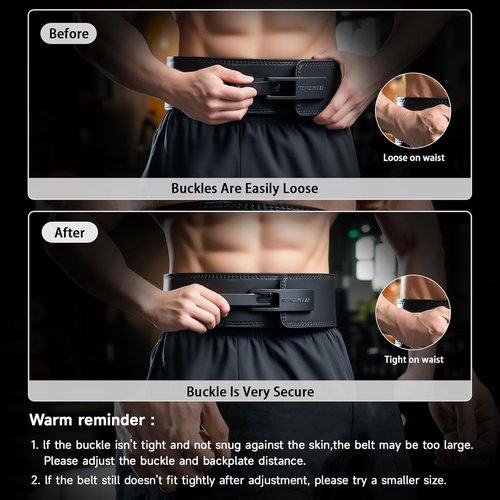 MANUEKLEAR Weight Lifting Belt - 10mm Thick & 4-Inch Wide Lever Design for Men & Women | Powerlifting Gym Belt for Squats & Deadlifts
