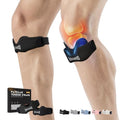 GOUNOD Patellar Tendon Support Strap 2 Pack,Silicone Knee Strap for Knee Pain Relief,Patella Band for Basketball, Jumpers Knee, Tendonitis, Running, Hiking, Soccer, Osgood Schlatter（Black）