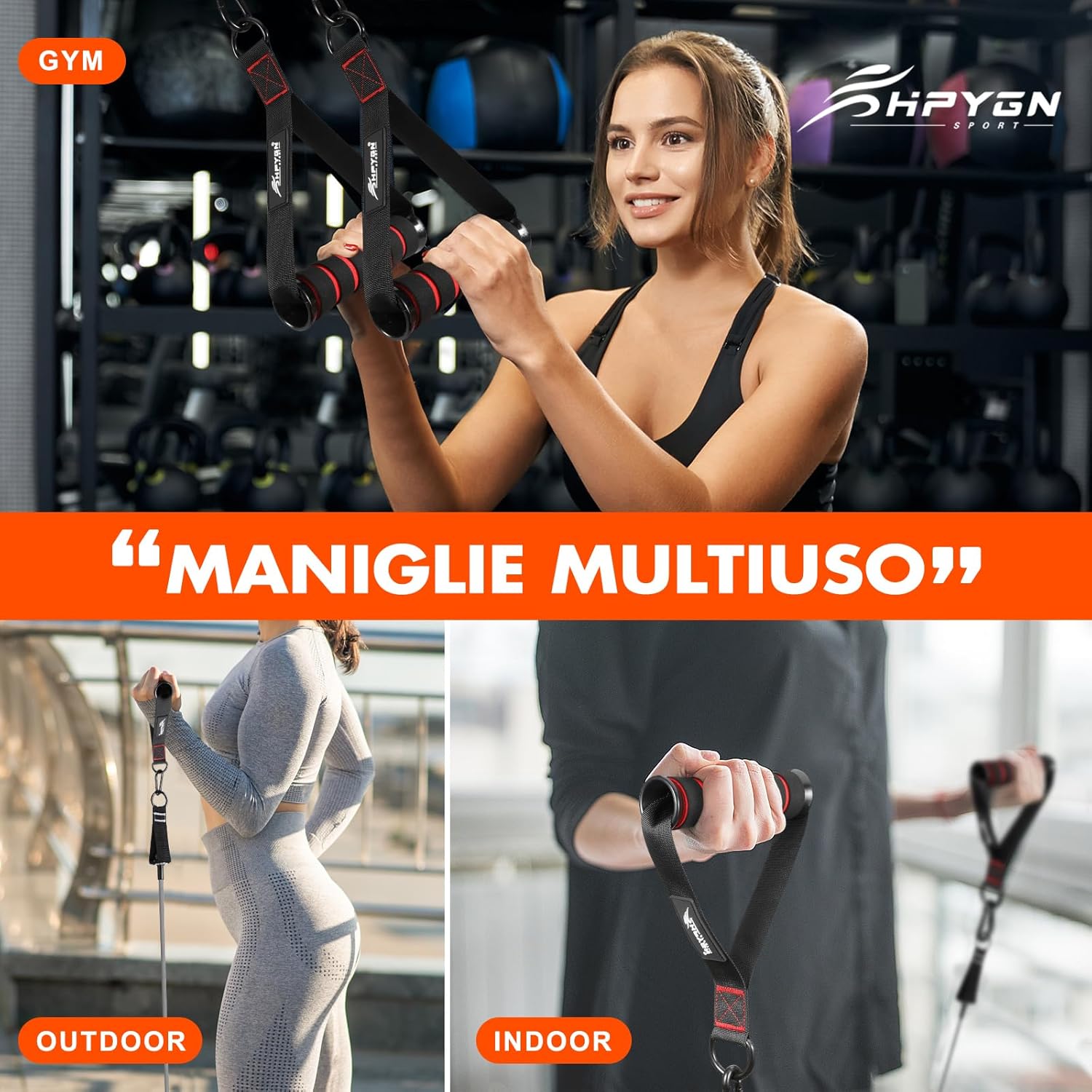 Skiennix Tricep Rope - Durable Cable Machine Attachment Set for Home Gym | LAT Pulldown Accessory