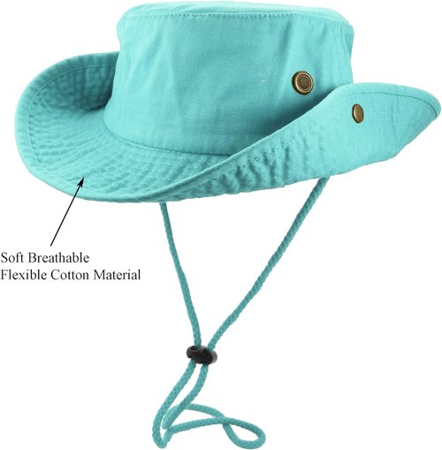 Gelante 100% Cotton Adjustable Bucket Safari Hat - Stone-Washed Sun Protection | Stylish & Comfortable