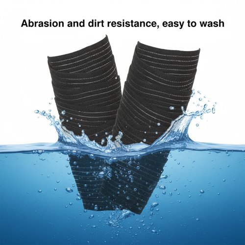 Yuanan 4 PCS Thigh Compression Sleeve, Hamstring Compression Wrap Adjustable Thigh Compressions Wrap Versatile Elastic Knee Wraps for Pain Relief Thighs Compressions Braces for Man and Woman(Black)