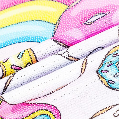 HOZIY Gymnastics Leotards with Shorts for Girls Toddlers Kids Biketard Tumbling Outfits Sparkle Unicorn Leopard Galaxy