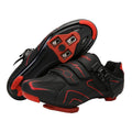 Unisex Cycling Shoes for Peloton Indoor Cycling — Black-Red, 10.5 Women / 8 Men