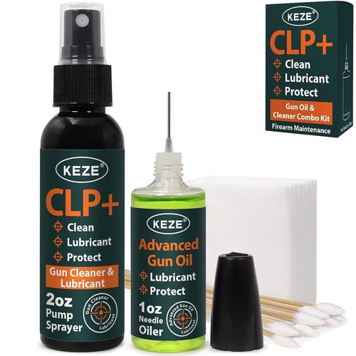 Keze Gun Oil CLP - Premium Gun Cleaner & Lubricant Kit with 2 oz. Fine Mist Sprayer & 1 oz. Needle Oiler
