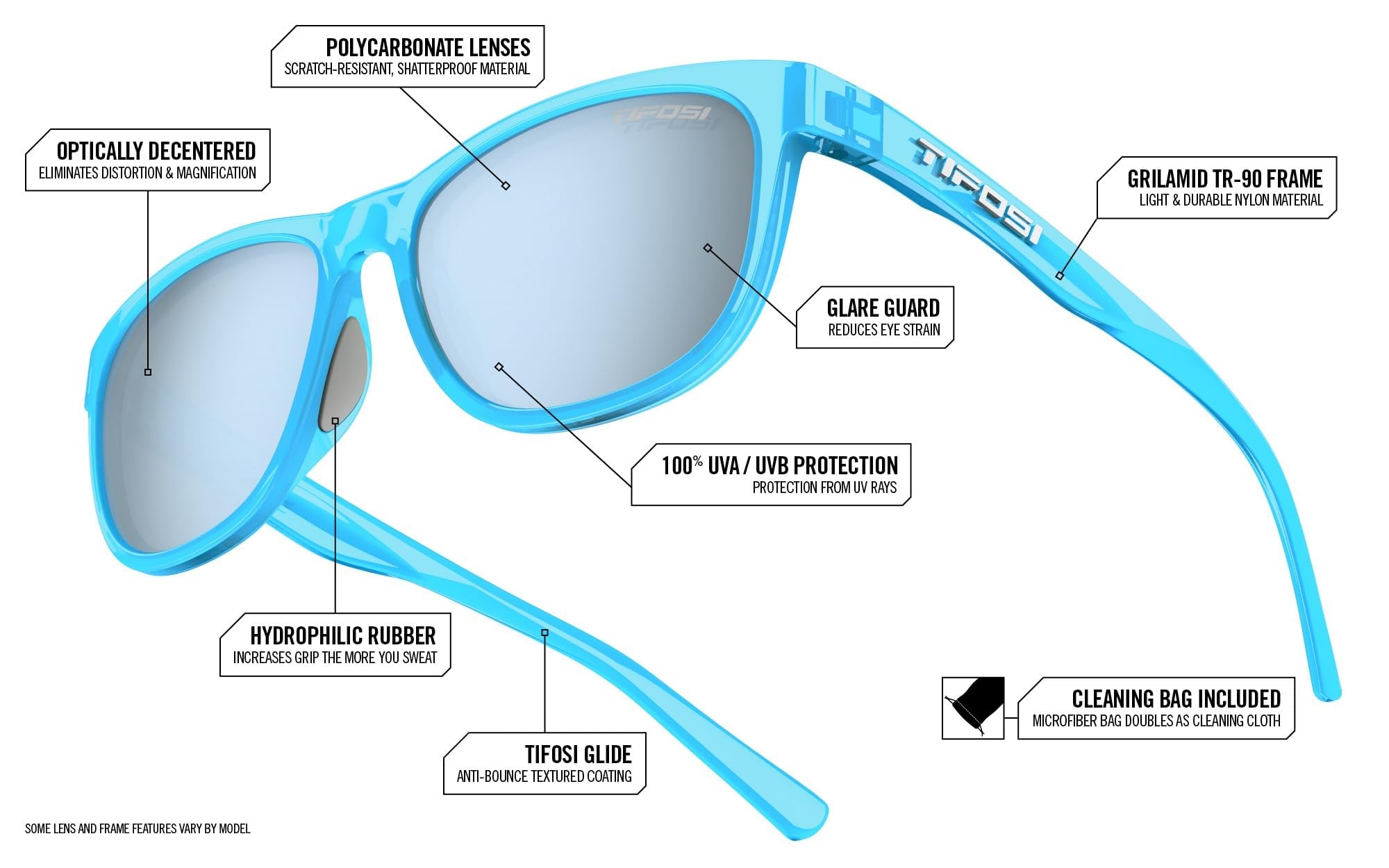 Tifosi Optics Swank Sunglasses (Bottle Green/Smoke Polarized Lenses)