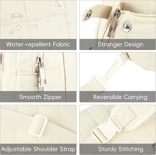 CLUCI Pickleball Bag for Women, Quilted Crossbody Bags for Women Men, Puffer Travel Sling Bag