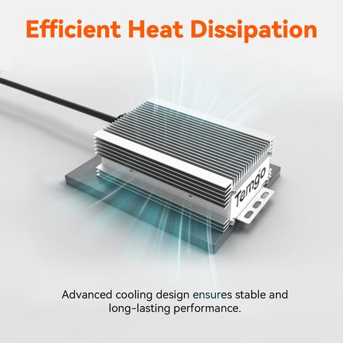 36V to 12V Golf Cart Voltage Converter, 25A 335W DC to DC Buck Power Supply, High Efficiency ≥90%, IP55 Waterproof Reducer with Overcurrent & Short-Circuit Protection, 13.5V Output for Cart/Solar