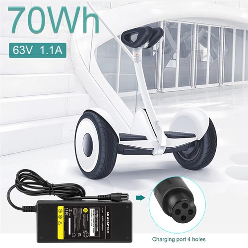 Fancy Buying 4 Prong Scooter Charger 63V 1.1A for Segway Ninebot S/S-MAX/Mini lite/Mini PRO, Compatible with Ninebot by Segway Go Kart Kit,Gokart PRO 54V(15S) Lithium Battery