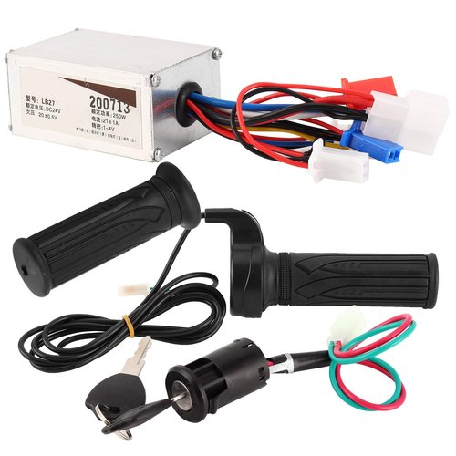 VBESTLIFE Electric Scooter Speed Controller Kit, 24V 250W Controller with Throttle Grip Lock Combo Set for E Scootor