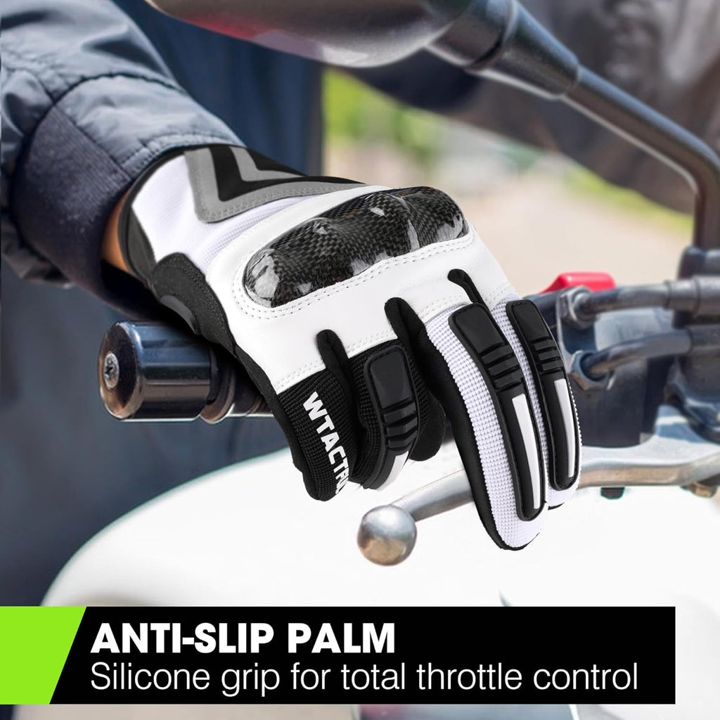 WTACTFUL Motorcycle Gloves - Lightweight Touchscreen Design for Men | Breathable Summer Riding Gear