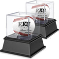 KKU Baseball Display Case - UV Protected Acrylic Holder for Official Size Balls | 2 Pack