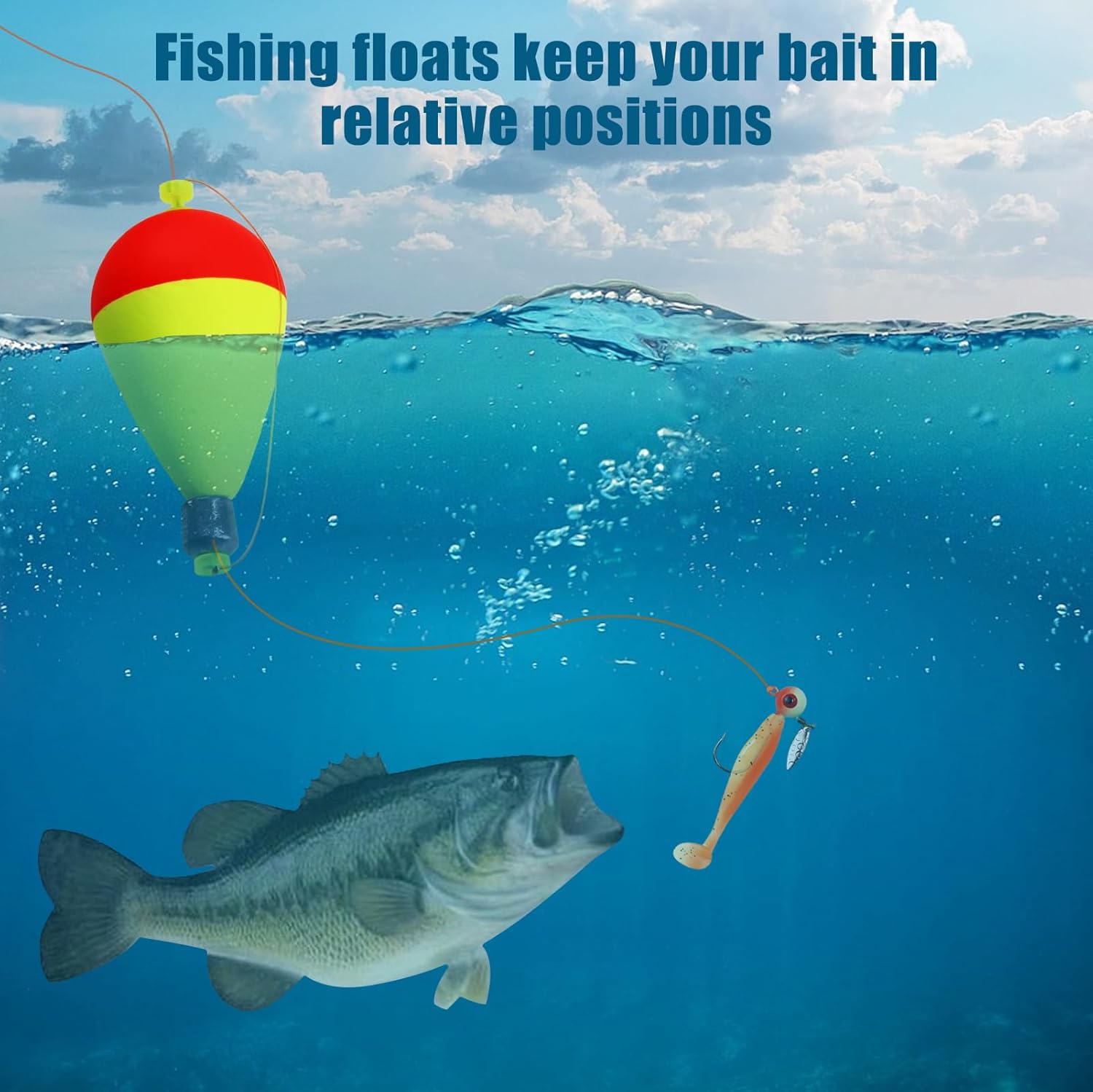 Weighted Fishing Bobbers 10-Pack - High-Visibility Slip Bobbers for Catfish | 5 Sizes & Styles