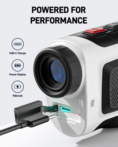 TAKENJOY 1200Y Golf Rangefinder with Slope, 6X Magnification Range Finder Golf with Flag Locking Vibration, Rechargeable Golf Range Finder with Magnet