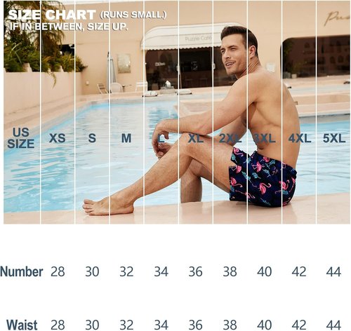 BRISIRA Men's Swim Trunks - Quick-Dry Bathing Suit with Compression Liner & Zipper Pocket | 5-Inch Inseam