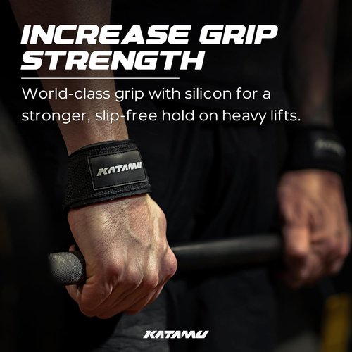 Katamu Weightlifting Straps - Premium Support for Men & Women | Enhance Squats & Powerlifting Performance