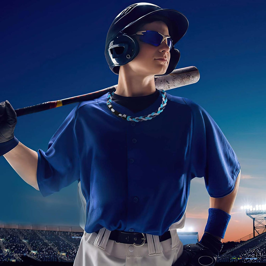 Willtok Premium Baseball Necklace - 18-Inch Nylon Tri-Braided Tornado Design