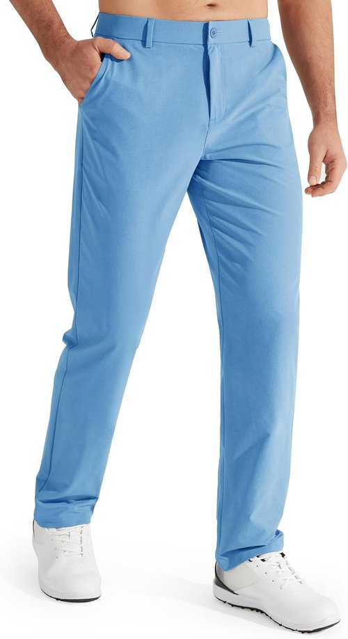 Libin Men's Golf Pants - Quick Dry Lightweight Stretch Trousers | Comfy Casual Work Pants (30"/32"/34")