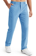 Libin Mens Golf Pants Classic Fit Stretch Work Dress Pants 32" Quick Dry Lightweight Business Casual Trousers Comfort Water Resistant, Brilliant Blue, 38W x 32L