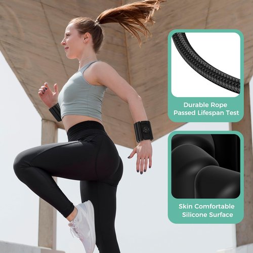 Sportneer Adjustable Wrist Weights for Women Men - Arm Weights Knob Silicone Pilates weights, Weighted Bracelet for Walking, Running, Workout, Yoga, Water Aerobics, Pool Exercises, Set of 2 (1LB Each)