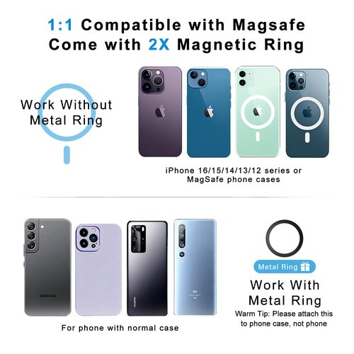Arttodo Magnetic Golf Cart Phone Holder, Golf Cart Phone Mount Compatible with MagSafe iPhone 17 16 15 14 13 12 Series, Fit for EZGO, Club Car, Golf Accessories for Men Women