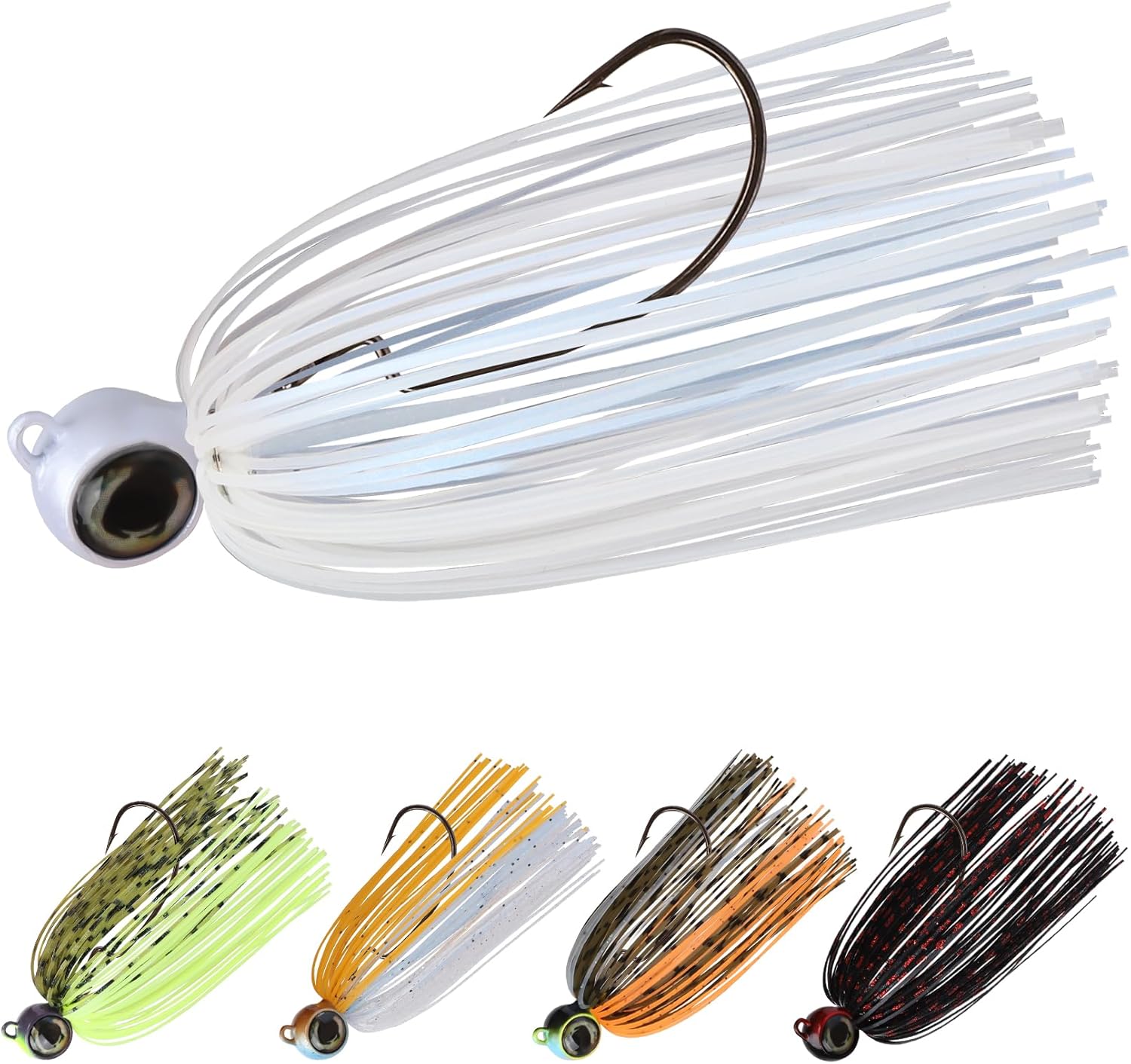 Truscend Jigs Fishing Lures - Ultra Smooth Teflon Hook & Titanium Weed Guard | Perfect for Crappie, Bass, Trout