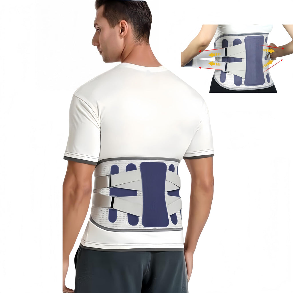 Aylashine Back Brace Lower Back Pain Relief, Lumbar Support Belt with Breathable Pad, Adjustable Back Support Brace for Women & Men - Scoliosis, Sciatica & Herniated Disc Relief XL