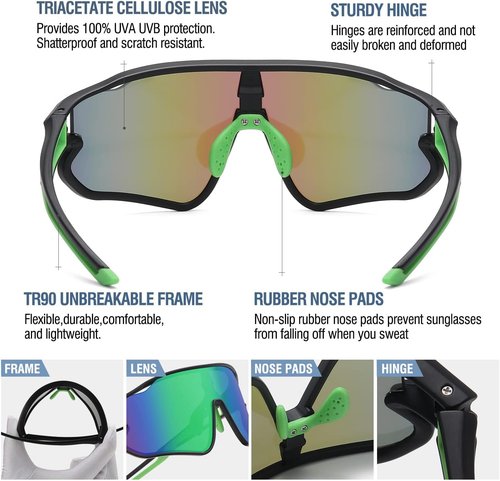 DUCO Kids Sunglasses - Lightweight TR90 Frame with UV400 Protection | Sports Cycling Shades for Boys & Girls DK268