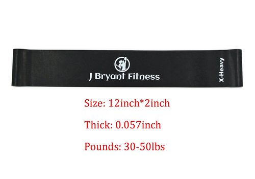 J Bryant Heavy Resistance Bands, Thick Resistance Bands Set, Training Straps Stronger, Workout Your arms, Back, Shoulders, Legs, and Butt Extra Heavy Carry Bag (Black)