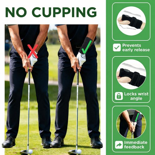 WIGERLON Golf Wrist Brace for Keeping Wrist Straight,Golf Wrist Training Aid for Men and Women,Wrist Hinge Golf Wing Trainer,Golf Wrist Hinge Trainer to Correct Wrist’s Angle