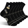Copper Ankle Compression Socks for Men & Women – 15-20 mmHg, 6 Pairs, Black (Medium-Large) - SukModen