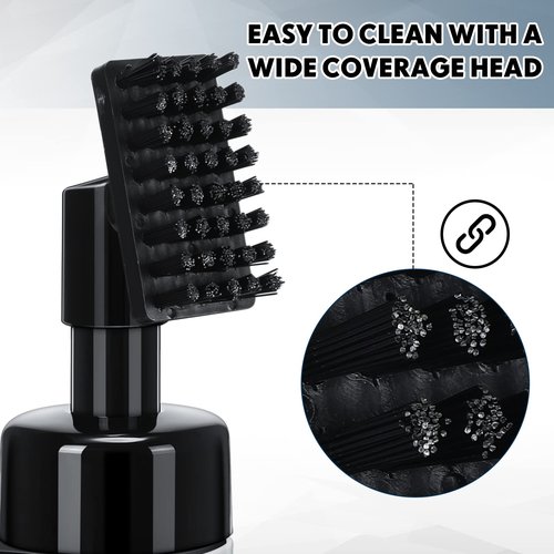 Rtteri 2 Pcs Golf Cleaner Brush Golf Cleaning Brush with 5 Ounces of Water, Golf Brush with Stiff Nylon Bristles, Golf Cleaning Brush Water Dispenser Cleaner(Black, White)