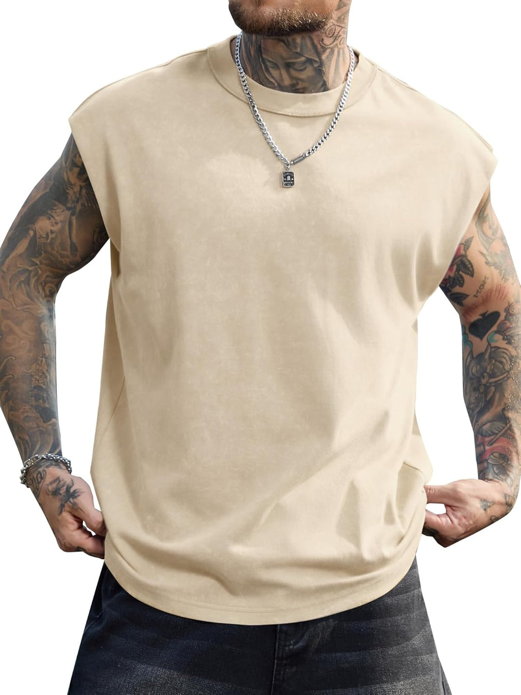 PLEPAN Men's Muscle Tank Tops - Sleeveless Workout Tee Shirts for Gym | Stylish & Comfortable