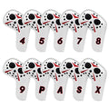 BAIRBRE 10pcs Golf Iron Covers Field Hockey Mask Golf Club Covers Golf Irons Head Cover Leather Iron Headcover for Scotty Cameron Taylormade Titleist Odyssey