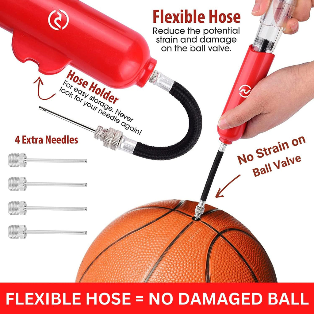 Skiennix Ball Pump for Sports - 5 Needles Included | Ideal for Basketball, Soccer, Volleyball & Football