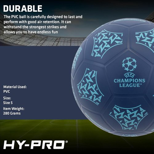 Hy-Pro UEFA Champions League Size 5 Soccer Ball - Official UCL Match & Training Ball for All Ages
