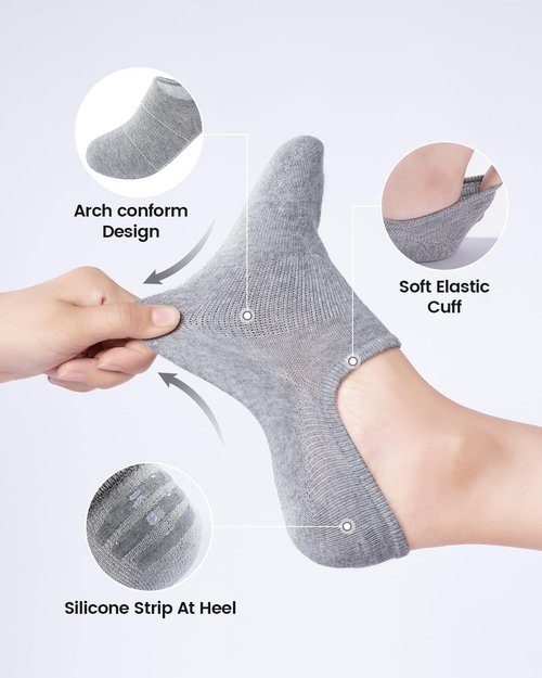 IDEGG No Show Socks - Low Cut Anti-Slip Athletic Liner Socks for Men & Women | Invisible Comfort