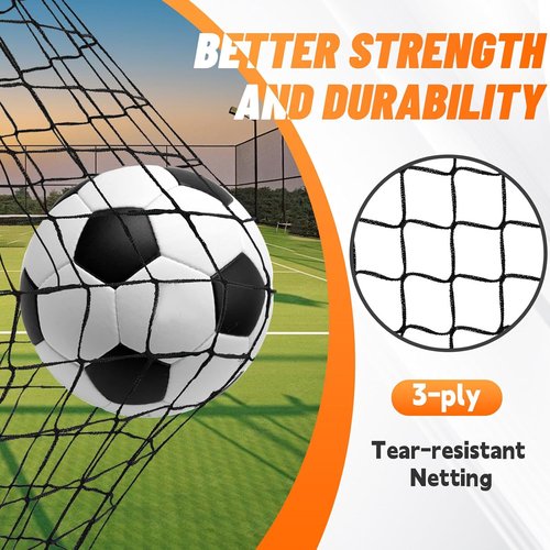 Bearwill Soccer Goal - Portable Kids Soccer Goals Set of 2 | 4x3ft Pop Up Net with Training Equipment