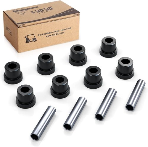 10L0L Golf Cart Rear Leaf Spring Bushing Kit Fits Club Car DS 1992-Up & EZGO TXT/Medalist 1994-Up, Replacement for OEM 1015583 1012303 70289-G02 70291-G01, Eliminates Noise & Improves Ride Quality