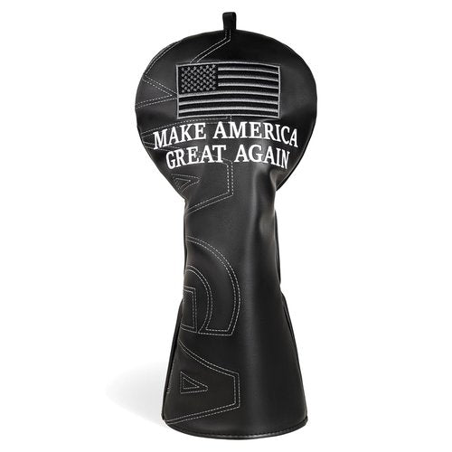 Driver Headcover, American Flag Golf Club Covers, MAGA Style Funny Golf Head Covers - Trump Golf Accessories & Gifts for Men and Women