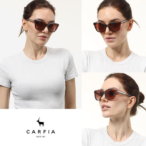 CARFIA Polarized Sunglasses for Women - UV Protection | Italian Design Retro Style