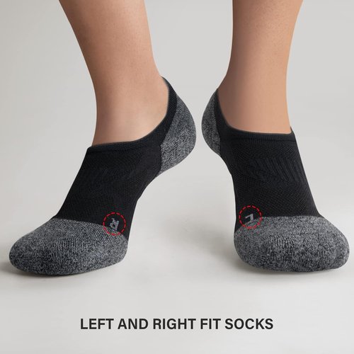 Gonii No Show Socks - Women's Athletic Compression Running Socks | Cushioned, Low Cut, 5 Pairs