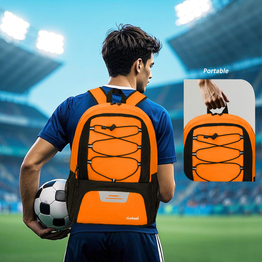 Goloni Soccer Bag, Basketball Bag with Ball Compartment & Shoe Compartment,Large Soccer Backpack for Basketball,Volleyball,Gym