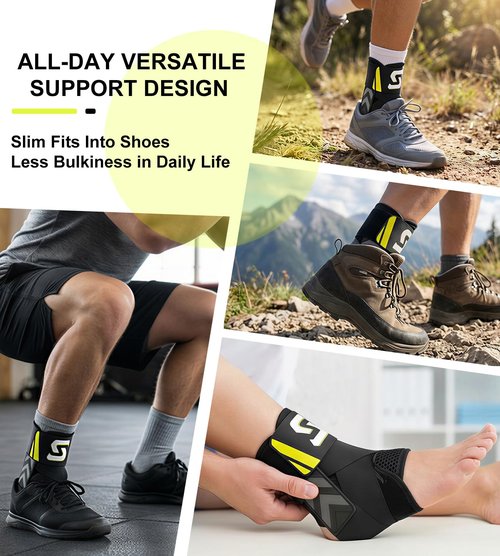 L-Support Ankle Brace - Quick Lace-Up Slim Fit Support for Sprains | Adjustable Stabilizer for Sports & Recovery