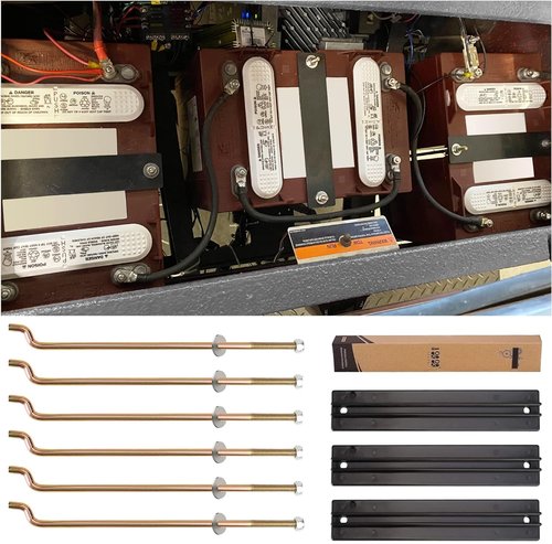10L0L Golf Cart Battery Hold Down Plate with Rod Kit for Club Car DS and Carryall Electric 1998-2005 Models,OEM# 101090801, 1013683 (3 Packs)