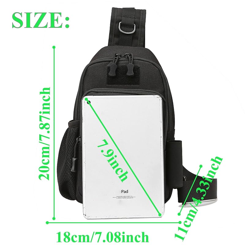 Fishing Sling Bag - Small Tackle Storage with Rod Holder (Black) – Ydmpro Variation